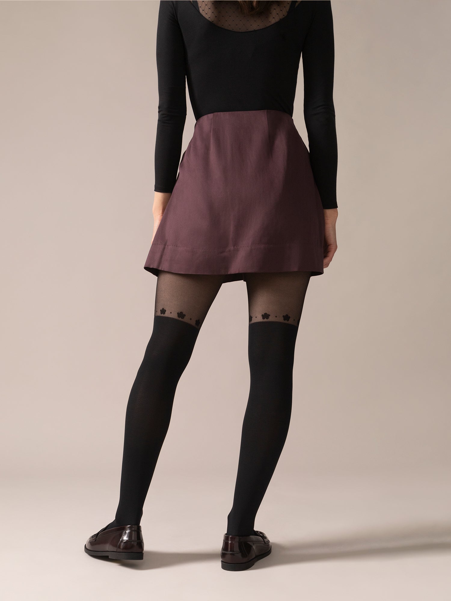 A-Line Eco Twill OTK Skirt in Plum