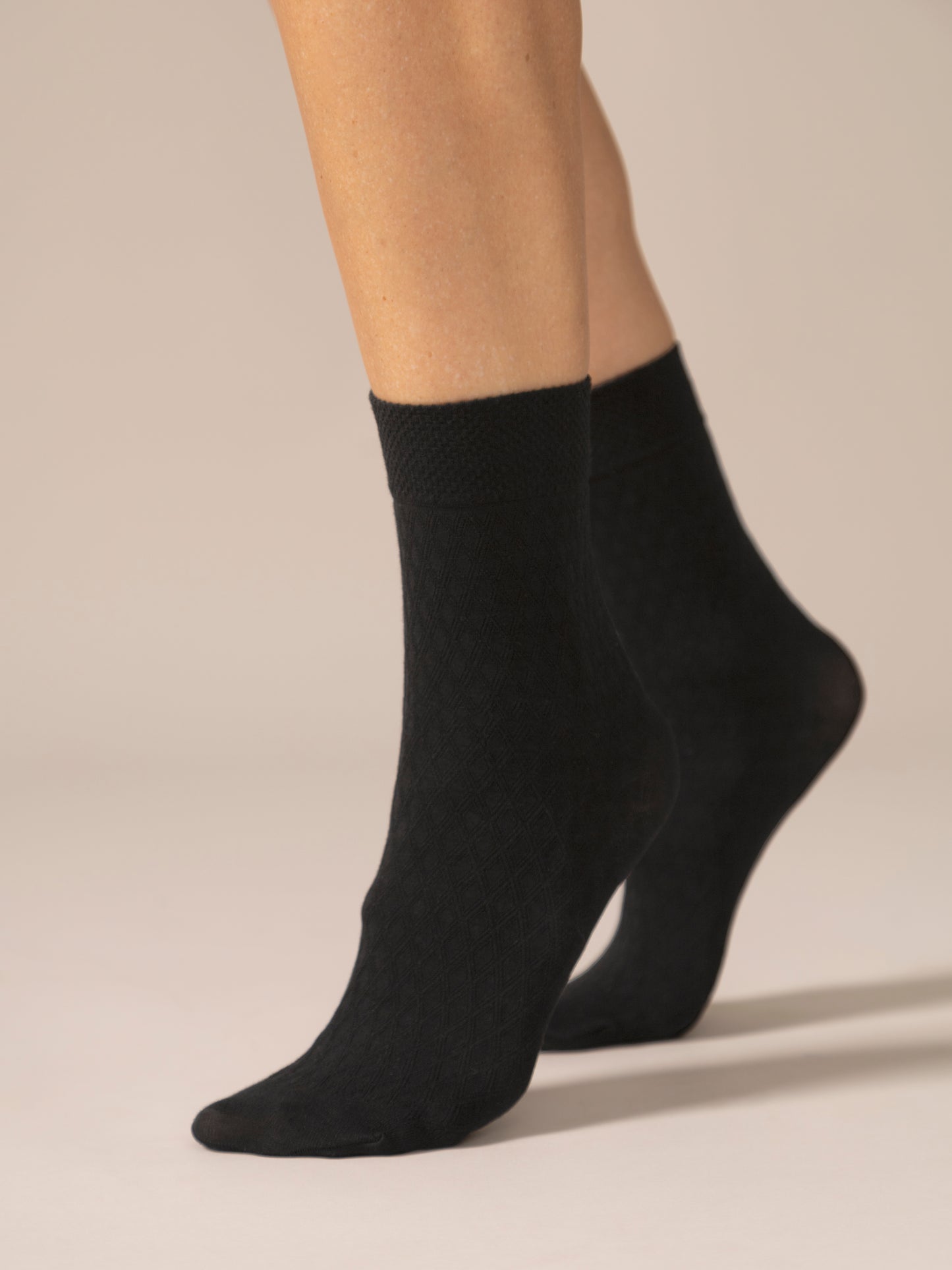 ladies black dress socks Diamond Light Socks in Black