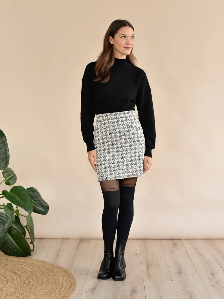 plaid mini Skirt