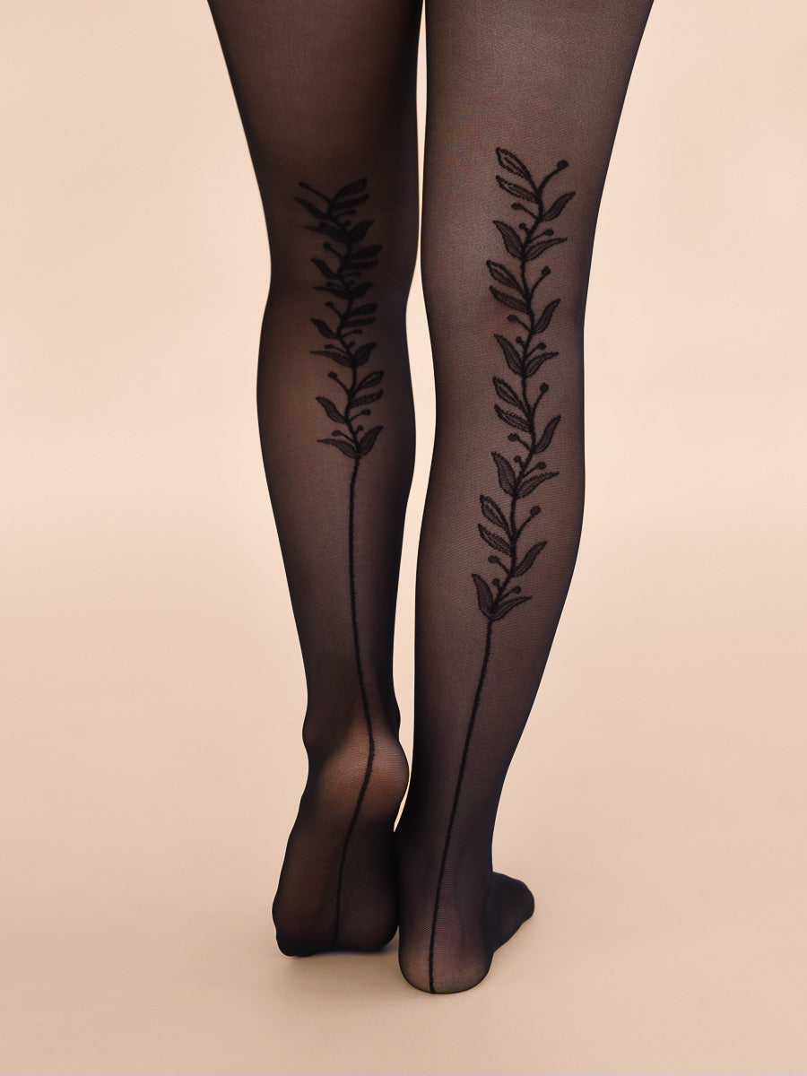 Vines Back Seam Tights – From Rachel