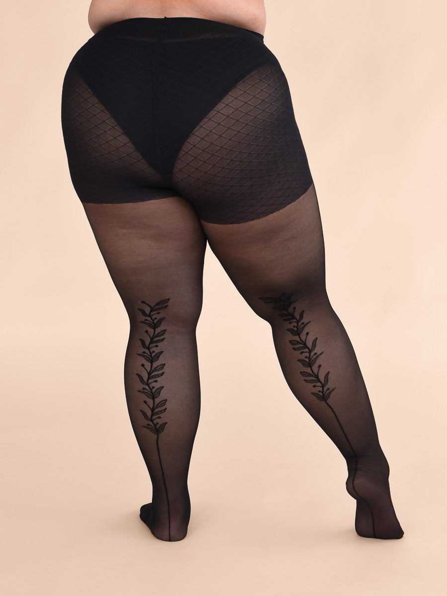 Plus size back seam sale tights