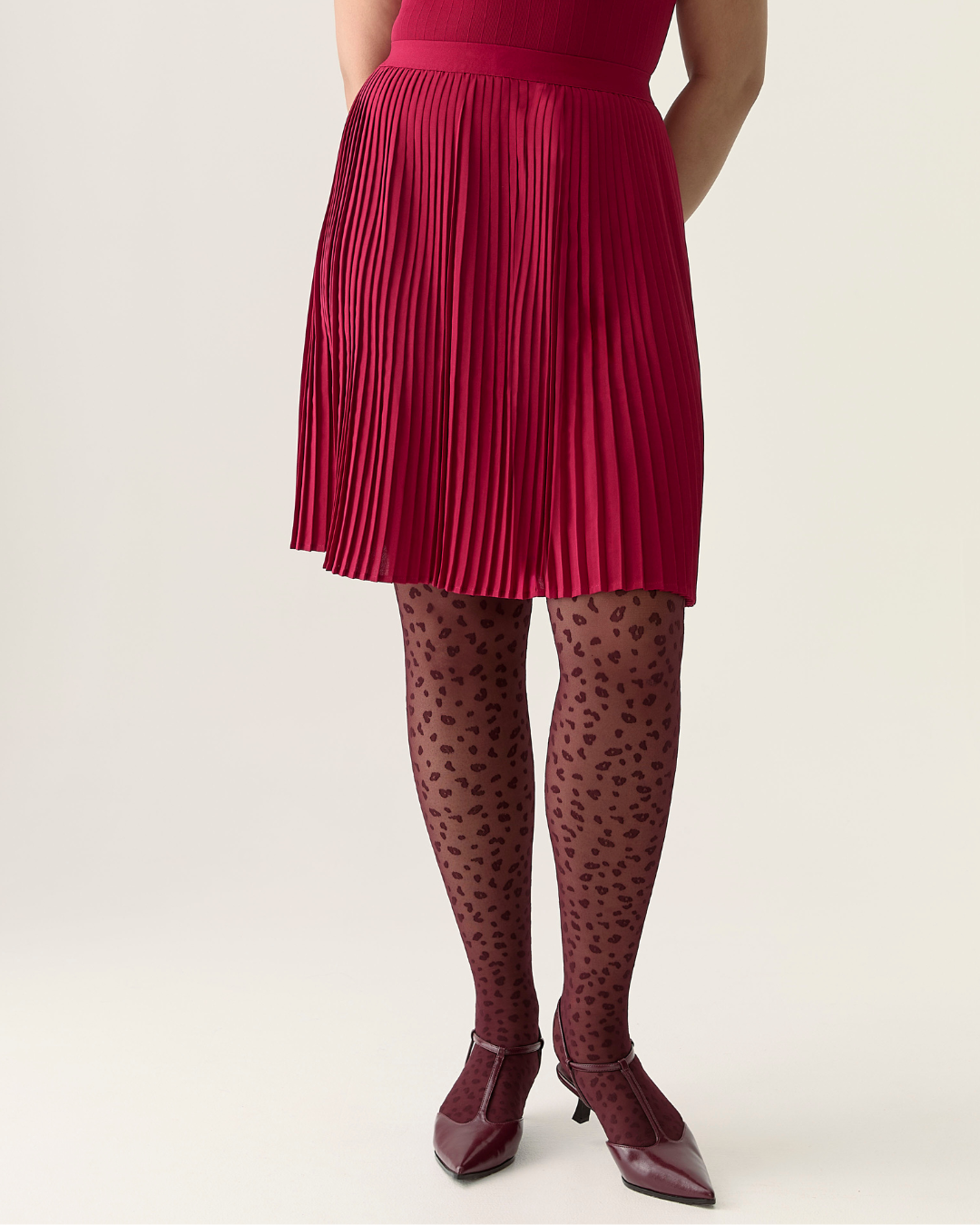 Jupe genou plissée - Magnolia