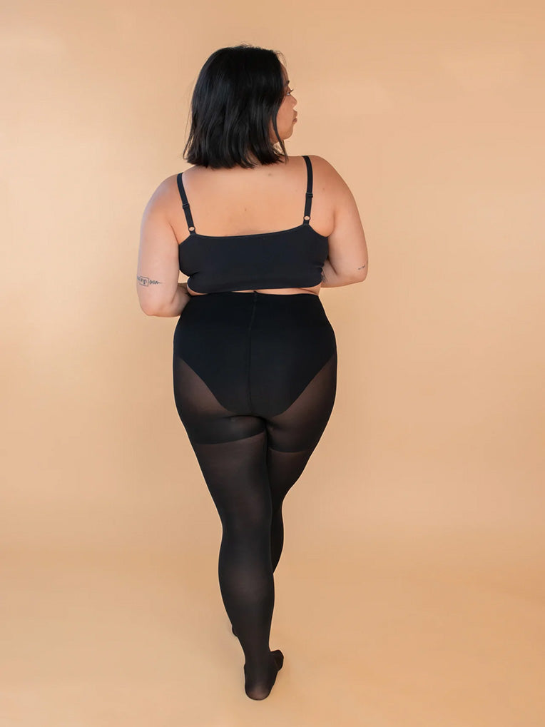 Plus size patterned outlet hosiery