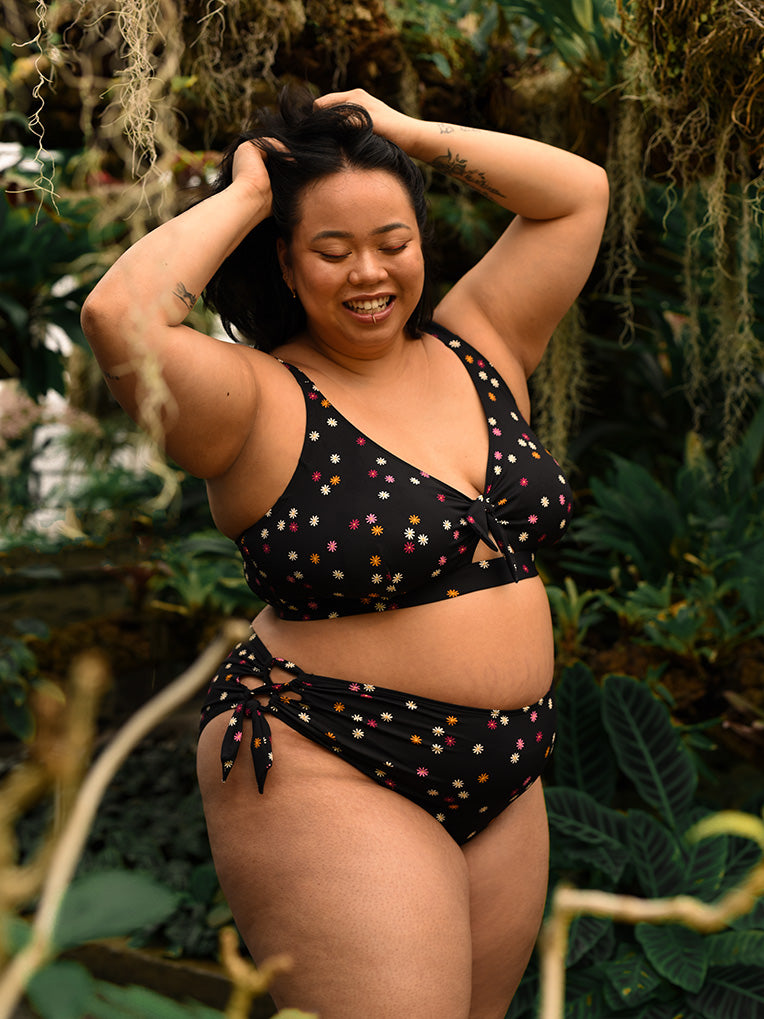 Plus size sale bikini with skirt