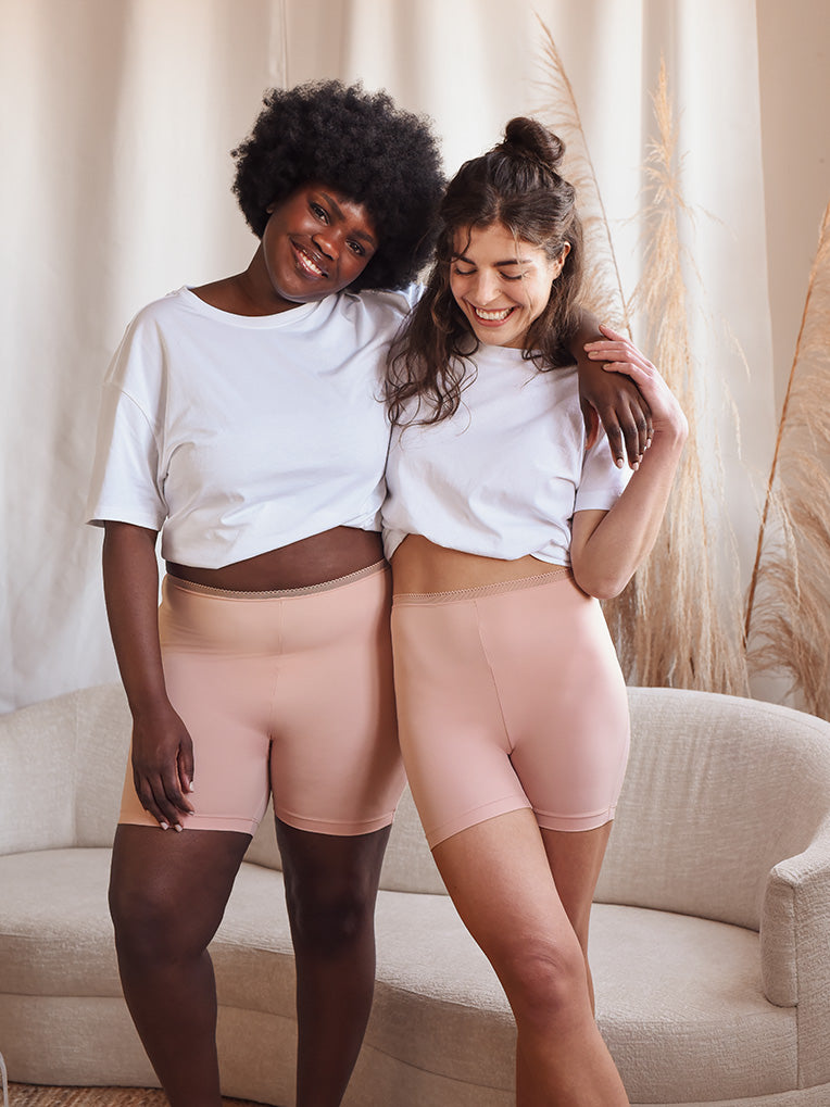 plus size microfiber shorts to wear under skirts