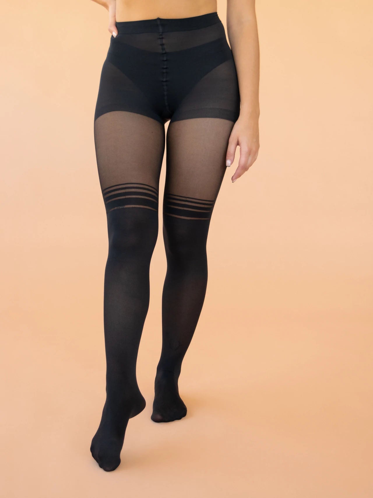 Over-the-knee Multi Stripes Tights