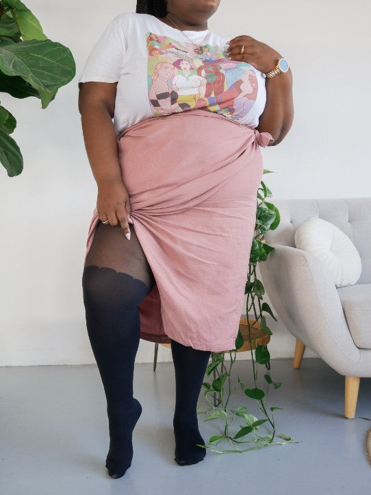 Women's Scalloped Over-the-Knee Tights – From Rachel