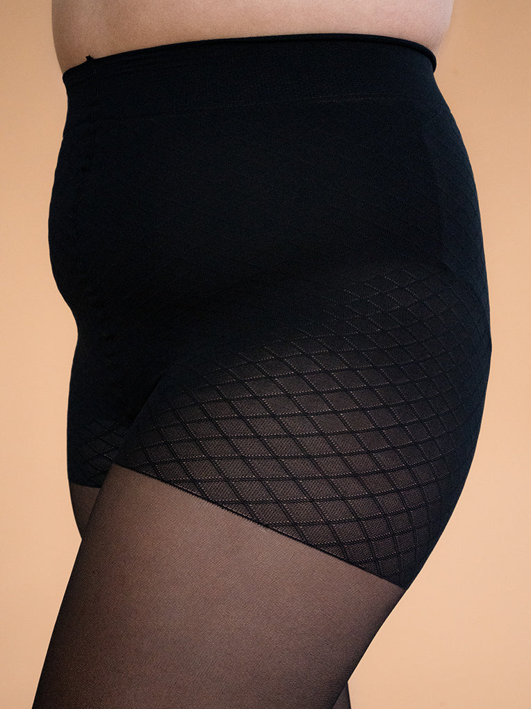 Twisted Back Seam Tights