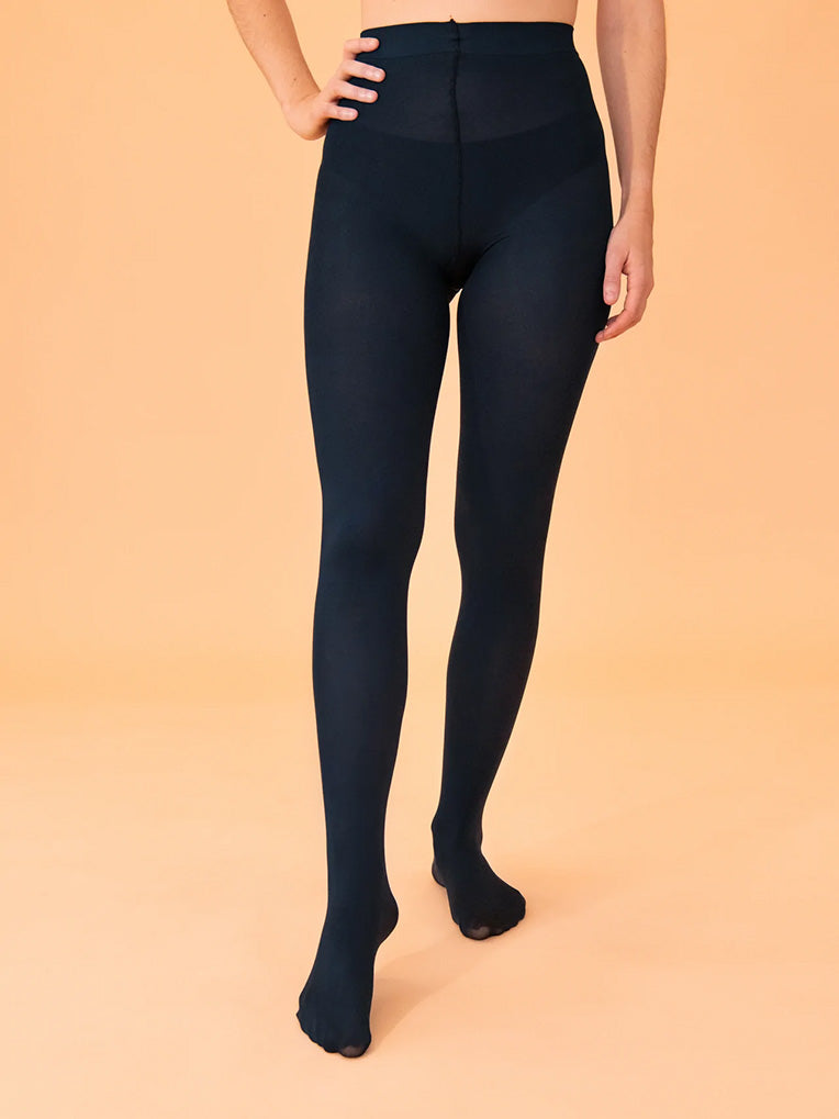 collant opaque bleu marine