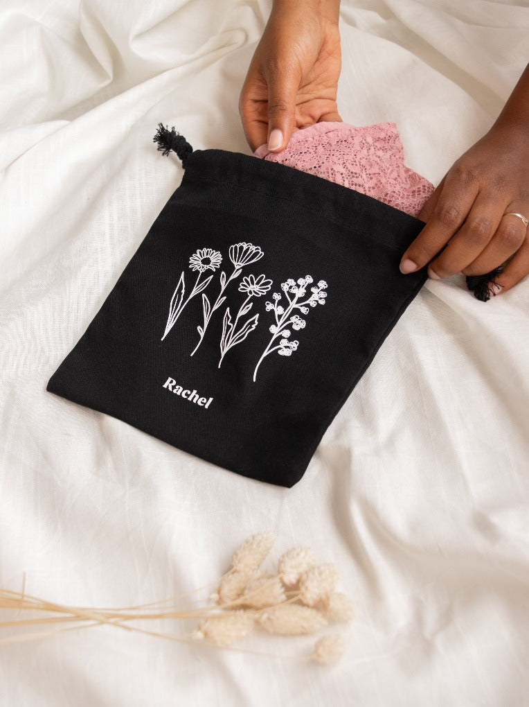 Organic Cotton Floral Pouch